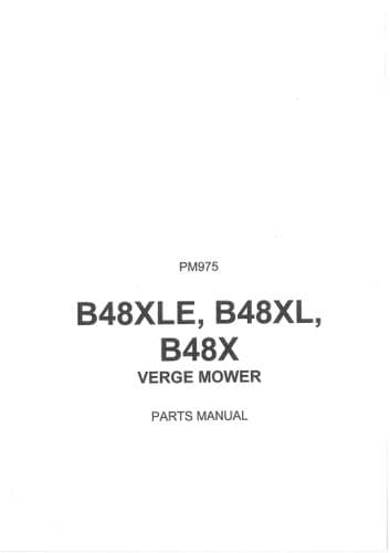 Bomford Verge Mower Hedge Trimmer B48XLE, B48XL B48X Parts Manual
