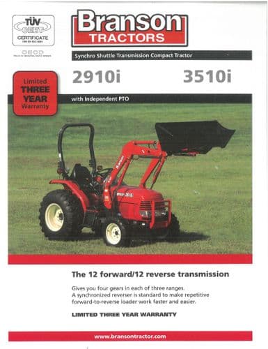 Branson Tractor 2910i & 3510i Brochure