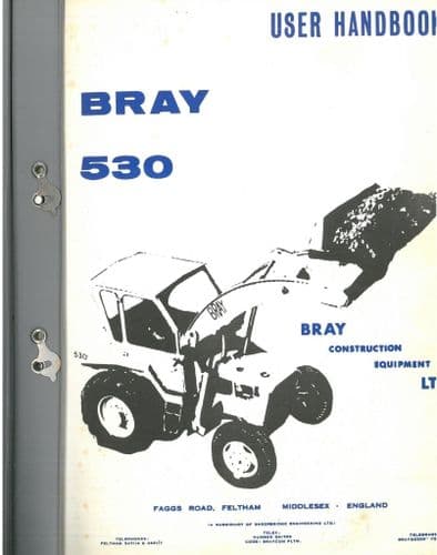Bray Tractor Shovels 530 Wheel Loader Operators Manual with Parts List 530