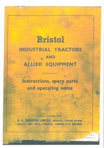 Bristol Industrial Tractor 25 Angle-Dozer Operators & Parts Manual