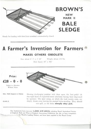Brown's New Mark II Bale Sledge Brochure