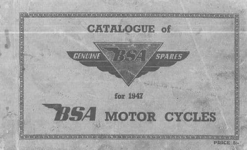 BSA Engine 1947 Parts Manual