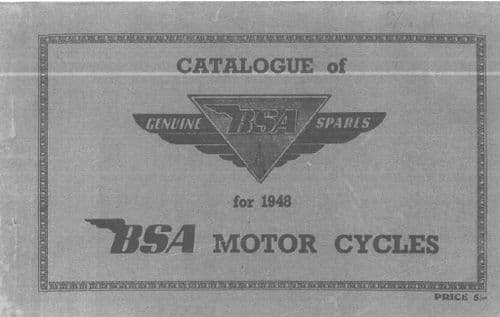 BSA Engine 1948 Parts Manual