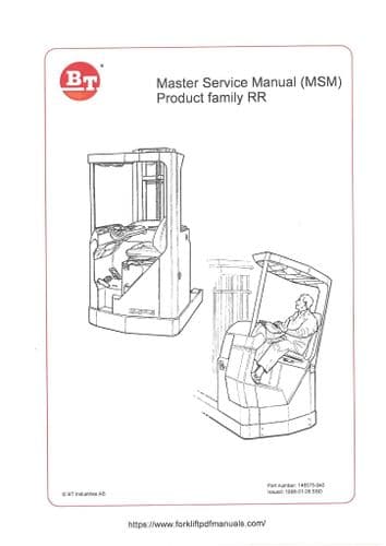 BT Forklift Truck RR Workshop Service Manual