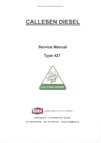 Bukh Callesden Diesel Engine 427CF Workshop Service Manual