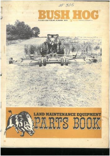 Bush Hog Land Maintenance Equipment 412A 412C 412SA 412G TM5 2001 204 204H 104 154 Parts Manual