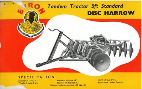 Byron 5ft Standard Disc Harrow Brochure
