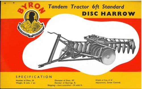Byron 6ft Standard Disc Harrow Brochure
