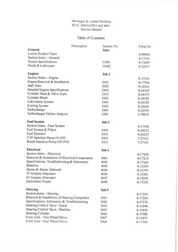 Case 580K Loader Backhoe Service Repair Manual