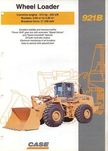 Case 921B Wheel Loader Brochure