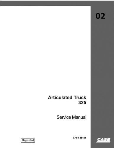 Case Articulated Trucks 325 Workshop Service Manual