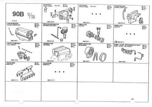 Case Crawler Excavator 90CK 90CKE 90CL - Model B Parts Manual
