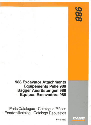 Case Crawler Excavator 988 Parts Manual