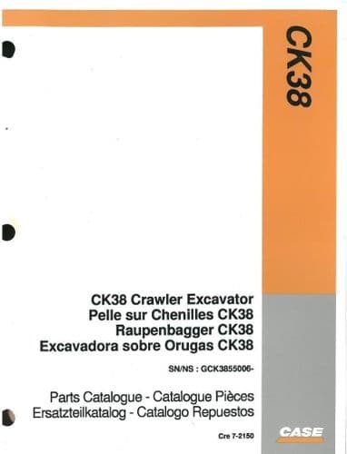 Case Crawler Excavator CK38 Parts Manual - CK 38