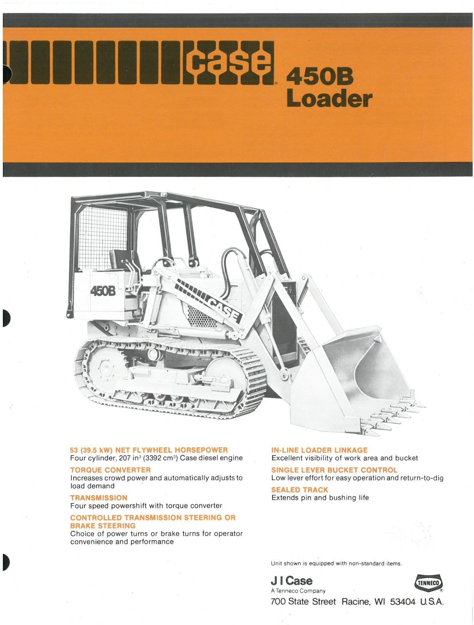 Case Crawler Tractor 450B Loader Brochure