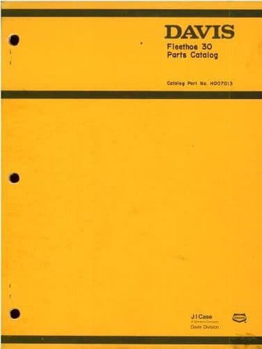 Case Davis Trencher Fleethoe 30 Parts Manual