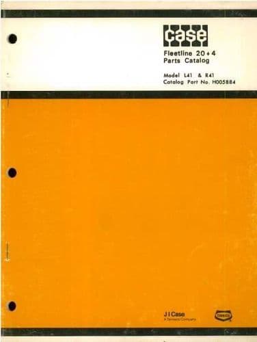Case Davis Trencher Fleetline 20 + 4 Model L41 & R41 Parts Manual
