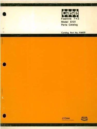 Case Davis Trencher Fleetline 7 + 2 Model S101 Parts Manual