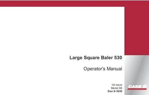 Case IH 530 Large Square Baler Operators Manual