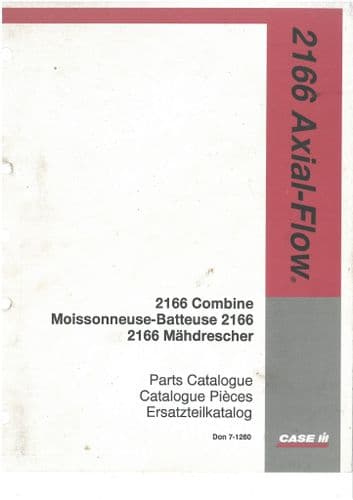 Case IH Axial Flow Combine 2166 Parts Manual