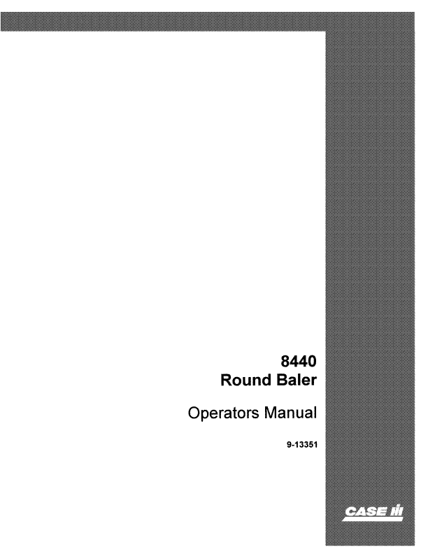 Case IH Baler 8440 Operators Manual