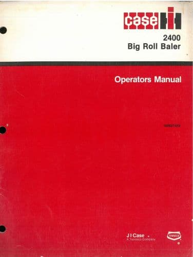 Case IH Big Role Baler 2400 Operators Manual