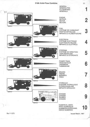 Case IH Combine 2188 Axial Flow Parts Manual
