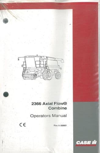 CASE IH COMBINE 2366 AXIAL FLOW OPERATORS MANUAL