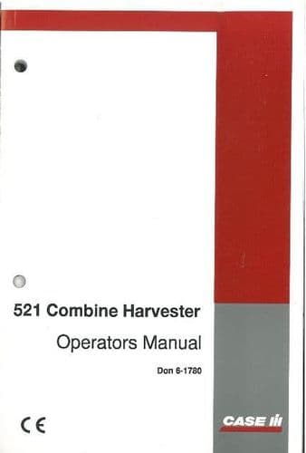 Case IH Combine 521 Operators Manual