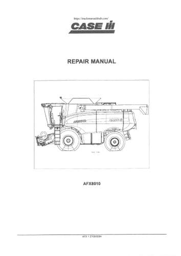 Case IH Combine AFX8010 Workshop Repair Manual