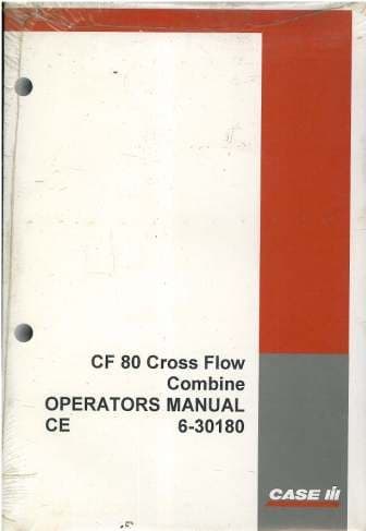 Case IH Combine CF80 Cross Flow Operators Manual - ORIGINAL