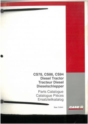 Case IH Diesel Tractor CS78 CS86 CS94 Parts Manual