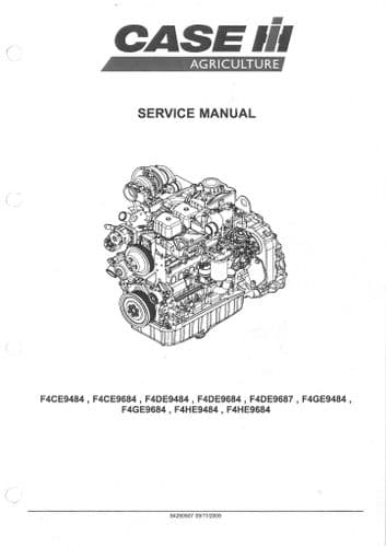 Case IH Engine F4CE9484 F4CE9684 F4DE9484 F4DE9684 F4DE9687 FAGE9484 F4GE9684 F4HE9484 F4HE9684 NEF