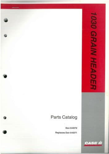Case IH Grain Header 1030 Parts Manual