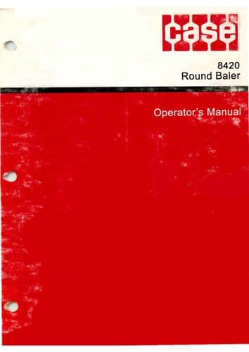 Case IH Round Baler 8420 Operators Manual