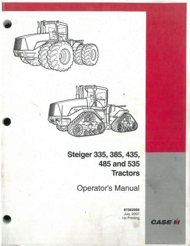 Case IH Steiger Tractor 335 385 435 485 535 Operators Manual  - STX Range
