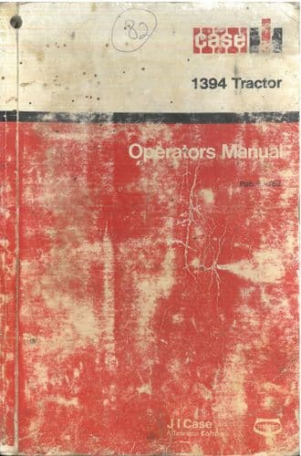 Case IH Tractor 1394 Operators Manual