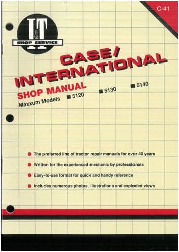 Case IH Tractor 5100 Series 5120 5130 5140  I&T Workshop Manual - ORIGINAL C41