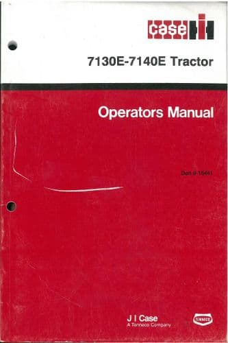 Case IH Tractor 7130E 7140E Operators Manual - ORIGINAL MANUAL (E = European)
