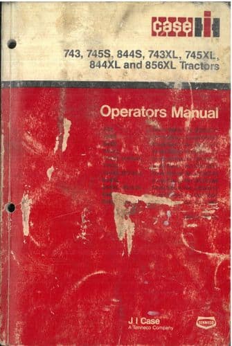 Case IH Tractor 743 743XL 745S 745XL 844S 844XL 856XL Operators Manual - ORIGINAL MANUAL