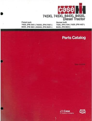 Case IH Tractor 743XL 745XL 844XL 845XL Parts Manual - 743 745 844 845 XL