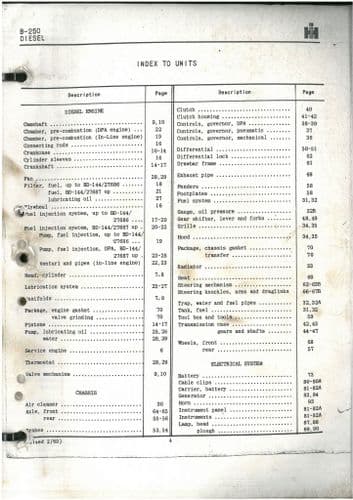 Case IH Tractor B-250 Parts Manual B250