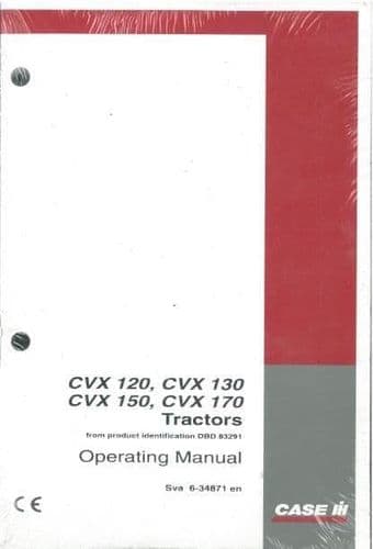 Case IH Tractor CVX120 CVX130 CVX150 CVX170 Operators Manual