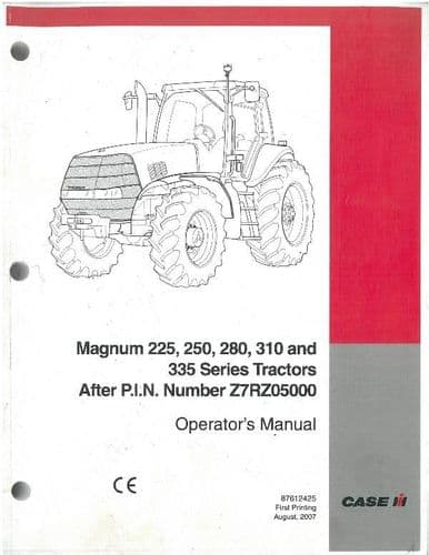 Case IH Tractor Magnum 225 250 280 310 335 Operators Manual