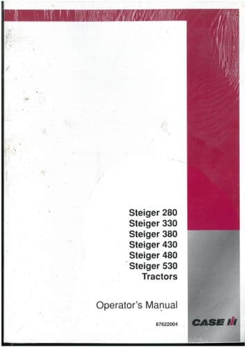 Case IH Tractor Steiger 280 330 380 430 480 530 Operators Manual