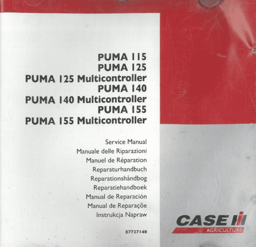 Case IH Tractor Workshop Service Repair Manual on Disc - Puma 115 125 140 155 - CNH ORIGINAL