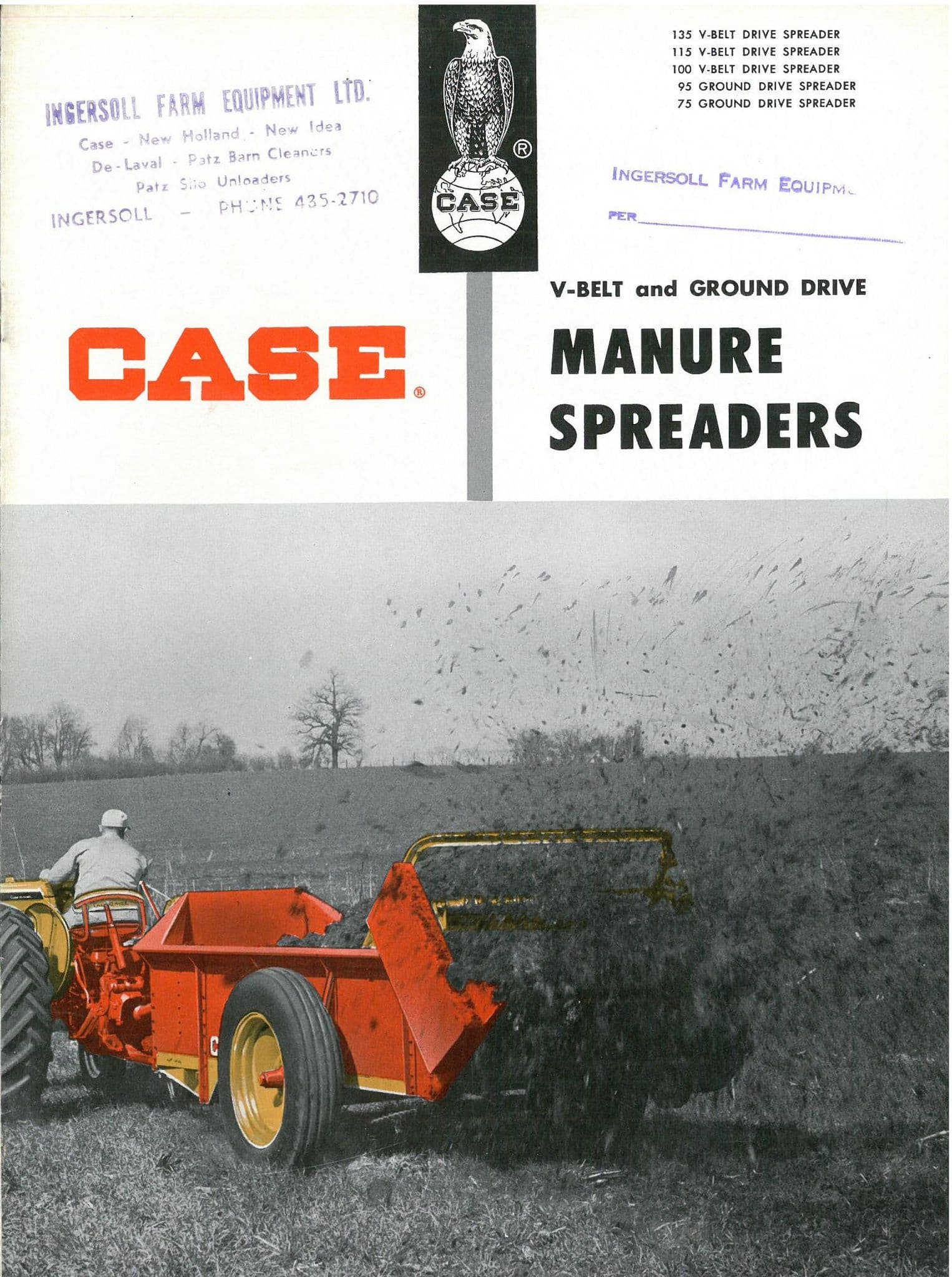 Case Manure Spreader 100/115/135 V-Belt Drive & 75/95 Ground Drive Brochure