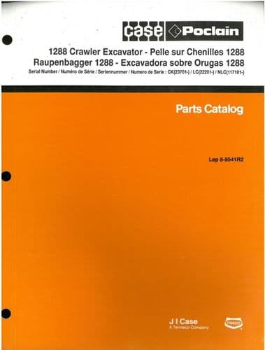 Case Poclain 1288 Crawler Excavator Parts Manual