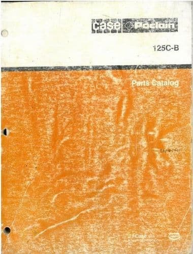 Case Poclain Crawler Excavator 125B Parts Manual