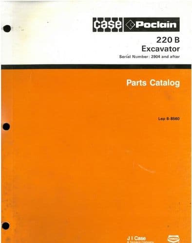 Case Poclain Crawler Excavator 220B Parts Manual - 220 B